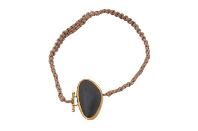 Lot 63 - A VAN PETERSON, STONE SET CHOKER WITH BRAIDED CORD