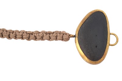 Lot 63 - A VAN PETERSON, STONE SET CHOKER WITH BRAIDED CORD