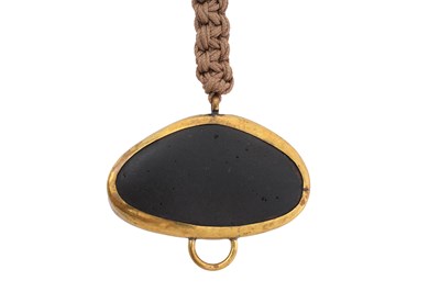 Lot 63 - A VAN PETERSON, STONE SET CHOKER WITH BRAIDED CORD