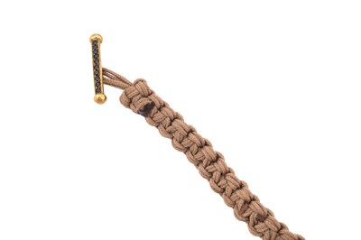 Lot 63 - A VAN PETERSON, STONE SET CHOKER WITH BRAIDED CORD