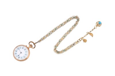Lot 2 - A 14CT GOLD DOUBLE FACED KEYLESS WIND POCKET WATCH