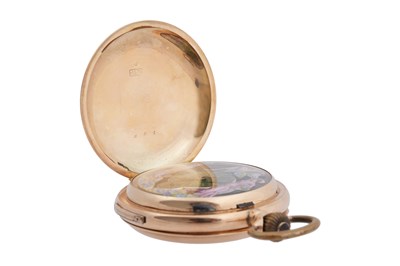 Lot 3 - A 14CT GOLD INVICTA JACQUEMART AUTOMATON QUARTER REPEATING FULL HUNTER POCKET WATCH