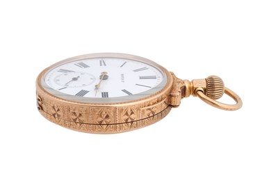 Lot 4 - AN 18CT GOLD AMERICAN WATCH CO. OPEN FACED KEYLESS WIND POCKET WATCH