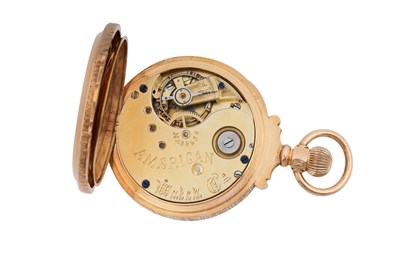 Lot 4 - AN 18CT GOLD AMERICAN WATCH CO. OPEN FACED KEYLESS WIND POCKET WATCH