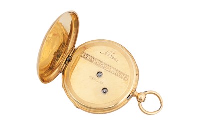 Lot 5 - A FRENCH 9CT GOLD OPEN FACED KEY WOUND POCKET WATCH