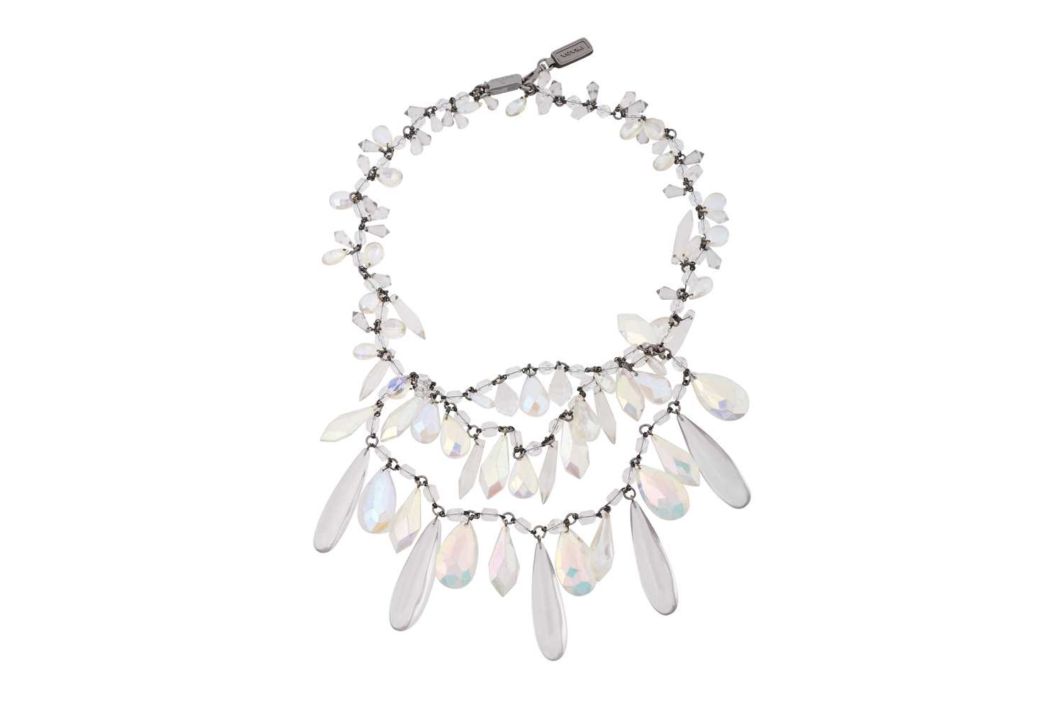 Lot 64 - A PRADA ACETATE CRYSTAL-FORM BELT / NECKLACE