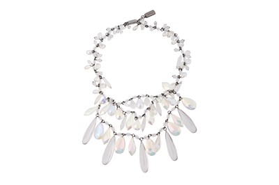 Lot 64 - A PRADA ACETATE CRYSTAL-FORM BELT / NECKLACE