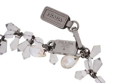 Lot 64 - A PRADA ACETATE CRYSTAL-FORM BELT / NECKLACE