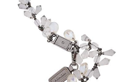 Lot 64 - A PRADA ACETATE CRYSTAL-FORM BELT / NECKLACE