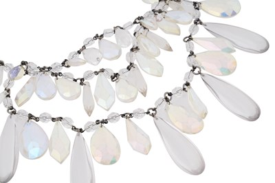 Lot 64 - A PRADA ACETATE CRYSTAL-FORM BELT / NECKLACE