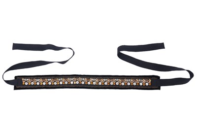 Lot 167 - A PRADA CRYSTAL-EMBELLISHED SILK BELT