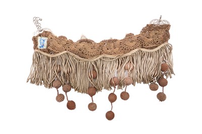 Lot 70 - A BYWALID HAND-EMBELLISHED DECORATIVE COLLAR WITH POSSIBLE ANTIQUE METAL CLASP