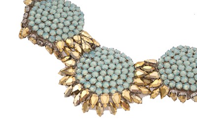 Lot 68 - A VERA WANG PASTE SET STATEMENT COLLAR NECKLACE