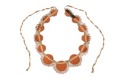 Lot 68 - A VERA WANG PASTE SET STATEMENT COLLAR NECKLACE
