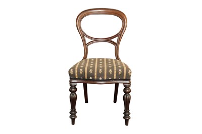 Lot 81 - A GOOD SET OF TWELVE VICTORIAN MAHOGANY BALLOON BACK DINING CHAIRS