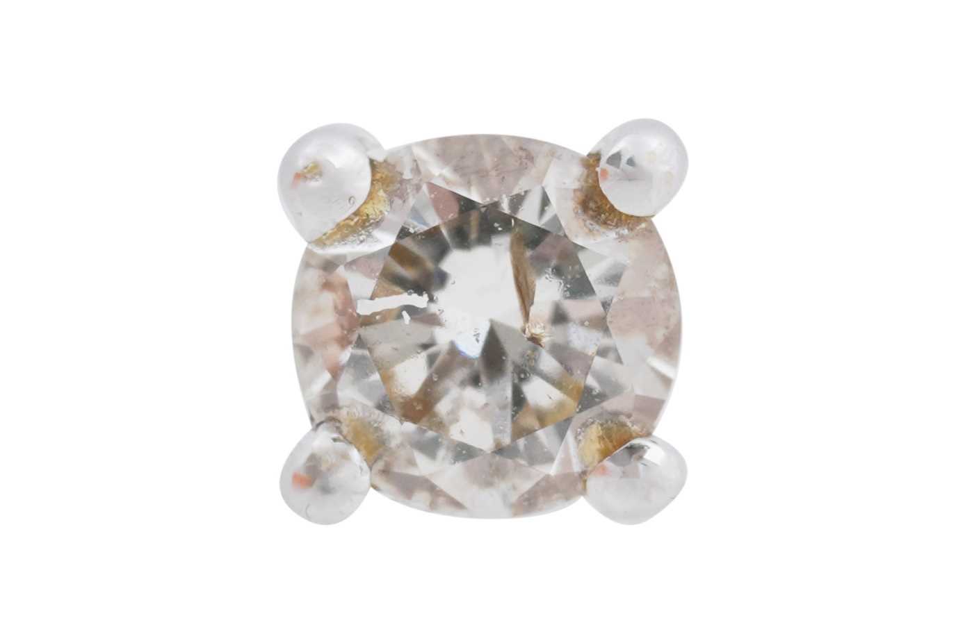 Lot 49 - AN 18CT WHITE GOLD AND DIAMOND SINGLE STUD EARRING