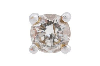 Lot 49 - AN 18CT WHITE GOLD AND DIAMOND SINGLE STUD EARRING