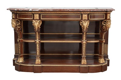 Lot 82 - AN EXCEPTIONAL NAPOLEON III MAHOGANY AND ORMOLU MOUNTED BUFFET