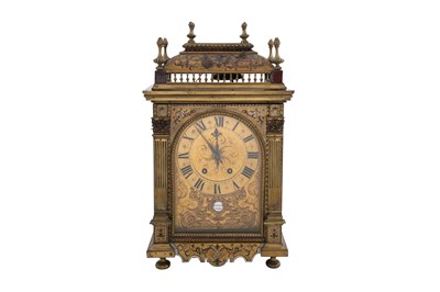 Lot 29 - A BOULLE WORK “RELIGIOUS” MANTEL CLOCK
