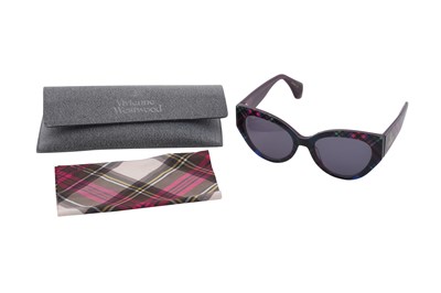 Lot 152 - A PAIR OF VIVIENNE WESTWOOD TARTAN SUNGLASSES WITH CASE