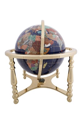 Lot 7 - A 20TH CENTURY SPECIMEN STONE TERRESTRIAL TABLE GLOBE
