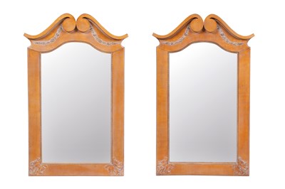 Lot 76 - A PAIR OF MODERN CARVED BEECH PIER MIRRORS