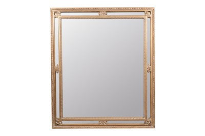 Lot 74 - A LARGE GILTWOOD WALL MIRROR