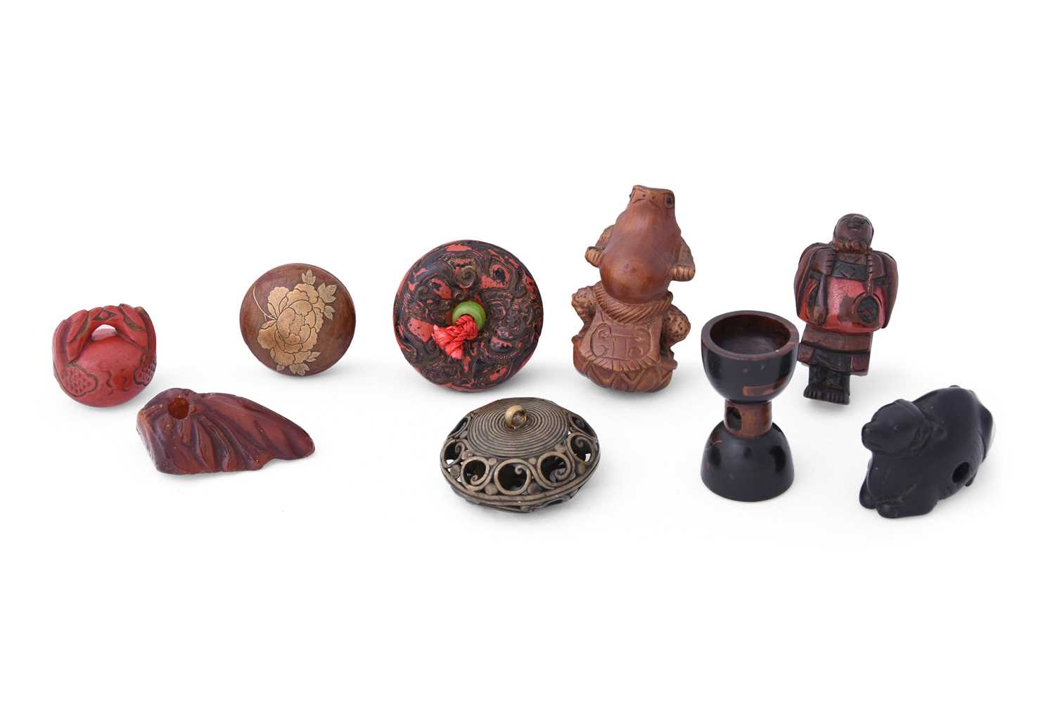 Lot 60 - A GROUP OF NINE JAPANESE NETSUKE