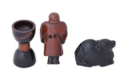 Lot 60 - A GROUP OF NINE JAPANESE NETSUKE