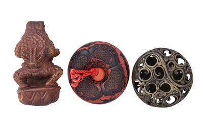 Lot 60 - A GROUP OF NINE JAPANESE NETSUKE