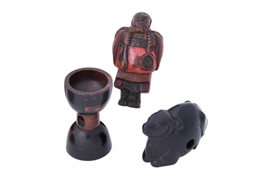 Lot 60 - A GROUP OF NINE JAPANESE NETSUKE