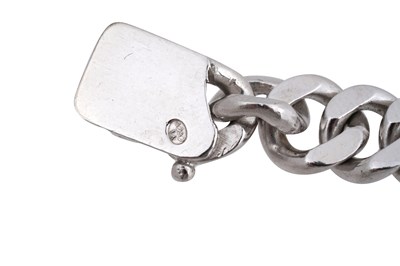 Lot 34 - AN 18CT WHITE GOLD 'SERENE' IDENTITY BRACELET WITH DIAMONDS
