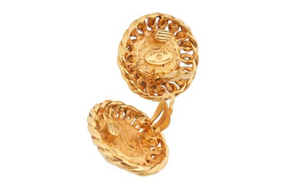 Lot 73 - A PAIR OF BOXED CHANEL VINTAGE FAUX PEARL AND GOLD-TONE CLIP EARRINGS