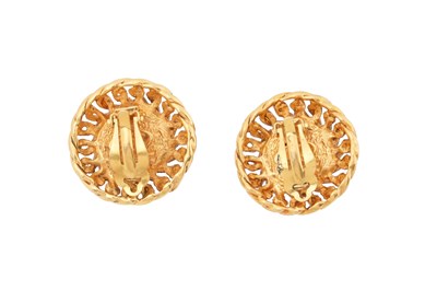 Lot 73 - A PAIR OF BOXED CHANEL VINTAGE FAUX PEARL AND GOLD-TONE CLIP EARRINGS