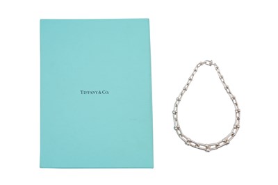 Lot 29 - A TIFFANY & CO. HARDWARE LINK SILVER NECKLACE