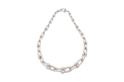 Lot 29 - A TIFFANY & CO. HARDWARE LINK SILVER NECKLACE