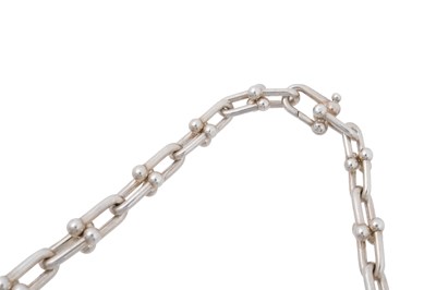Lot 29 - A TIFFANY & CO. HARDWARE LINK SILVER NECKLACE