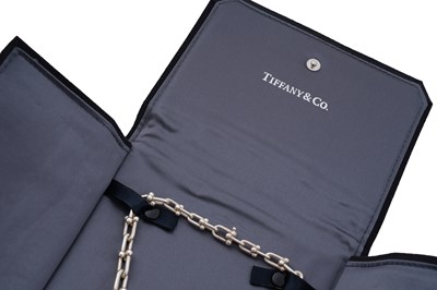 Lot 29 - A TIFFANY & CO. HARDWARE LINK SILVER NECKLACE