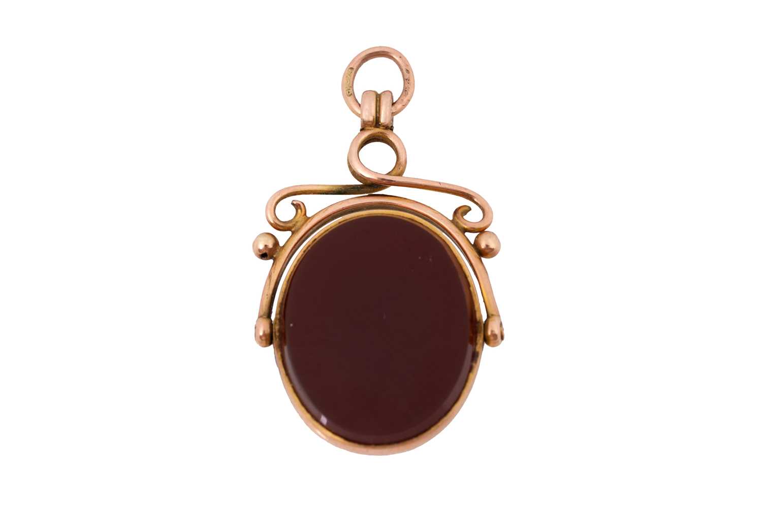 Lot 55 - A LATE 19TH CENTURY BLOODSTONE AND CARNELIAN FOB SEAL
