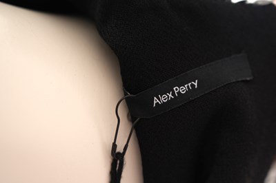 Lot 95 - AN ALEX PERRY BLACK SEQUIN EMBELLISHED EVENING DRESS