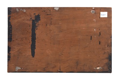 Lot 34 - A CARVED JAPANESE WOODBLOCK AND TWO PRINTS