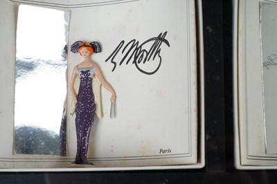 Lot 170 - A COLLECTION OF 16 PIXI 'MODE: LA HAUTE COUTURE' MINIATURE FASHION DESIGNER FIGURINES IN DISPLAY BOX