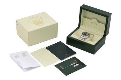 Lot 6 - A ROLEX OYSTER PERPETUAL DATE EXPLORER II STAINLESS STEEL BRACELET WATCH