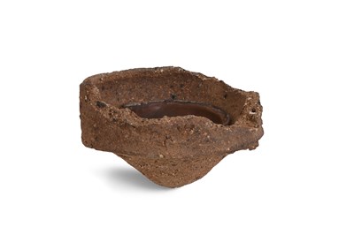 Lot 7 - A HENAN 'TENMOKU' TEABOWL WITH ATTACHED KILN MOULD