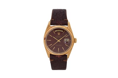 Lot 4 - A RARE MEN'S ROLEX 18K YELLOW GOLD AUTOMATIC WRISTWATCH.