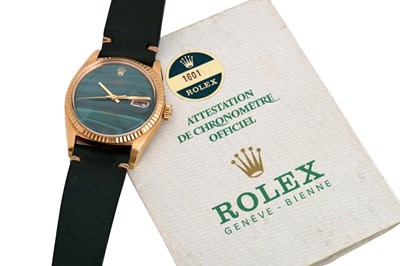 Lot 7 - A MEN’S EXTREMELY RARE VINTAGE ROLEX 18K GOLD AUTOMATIC WRISTWATCH.