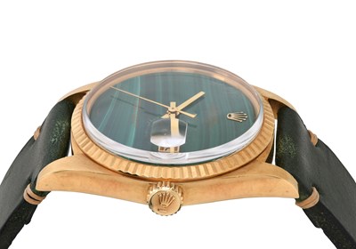 Lot 7 - A MEN’S EXTREMELY RARE VINTAGE ROLEX 18K GOLD AUTOMATIC WRISTWATCH.