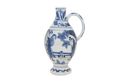 Lot 70 - A BLUE AND WHITE ARITA 'EUROPEANS' JUG