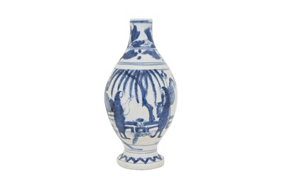Lot 70 - A BLUE AND WHITE ARITA 'EUROPEANS' JUG