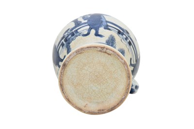 Lot 70 - A BLUE AND WHITE ARITA 'EUROPEANS' JUG